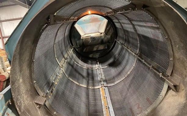 Trommel machine on aggregate site
